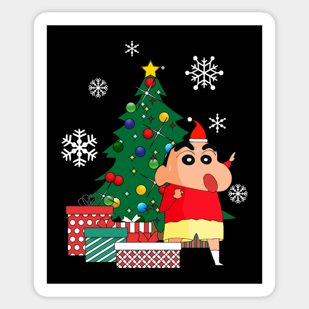 Crayon Shin Chan Around The Christmas Tree Sticker by Nova5